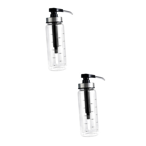 BESTOYARD 2pcs syrup server honey syrup dispenser Empty Glass Sauce Bottles ketchup bottle syrup pourer oil dispenser syrup pump bottle kitchen soap dispenser syrup bottle Bottled storage