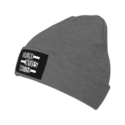 ROHKAO Drunk Wives Matter Beanie Hats Soft Stretch Knit Cap Winter Warm Men Woman's Knit Hat Deep Heather