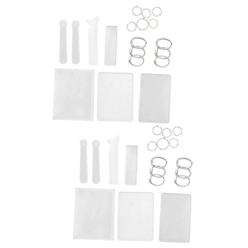 EXCEART 28 Pcs Epoxy Notebook Mold Transparent Book Silicone Molds for Resin Notebook Resin Mold DIY Resin Molde De para Resina Crystal Epoxy Silicome Mold Jewelry Bookmark A7