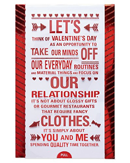 American Greetings Funny Overdressed Valentine's Day Card with Glitter