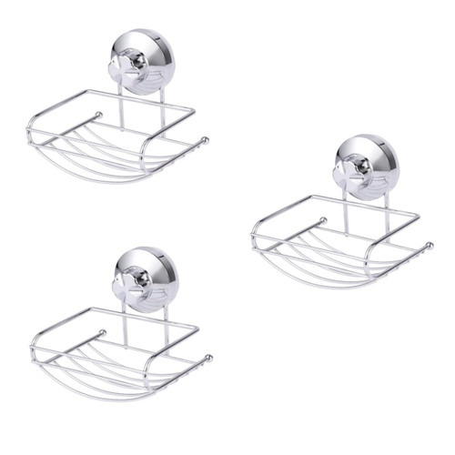 Cabilock 3pcs Bathroom soap Dishes Super Powerful Vacuum soap Dish with Drain Bathroom soap Holder bar soap Holder Bath soap Holder Wall-Mounted soap Dish Drain Pipe take a Bath