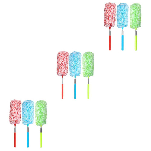 Healeved 9 pcs Microfiber Duster Stretchable Duster Long Handled Duster Cleaning Tools for Home Chicken dust Sweep