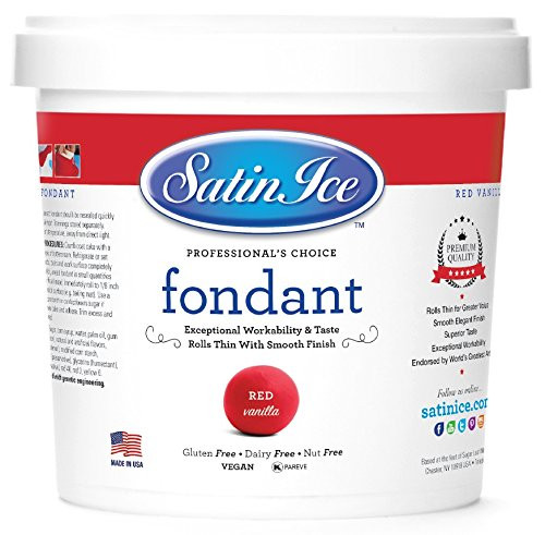 Satin Ice Red Fondant, Vanilla, 5 Pounds