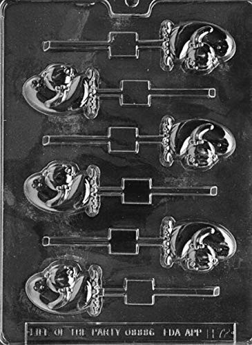 PING GHOST WITH PUMPKIN LOLLY MOLD (KKZC) H72 chocolate candy soap plaster halloween