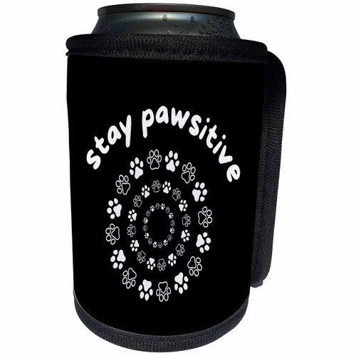 3dRose Image of quote stay pawsitive - Can Cooler Bottle Wrap (cc-365251-1) 3dRose Image of quote stay pawsitive - Can Cooler Bottle Wrap (cc-365251-1)