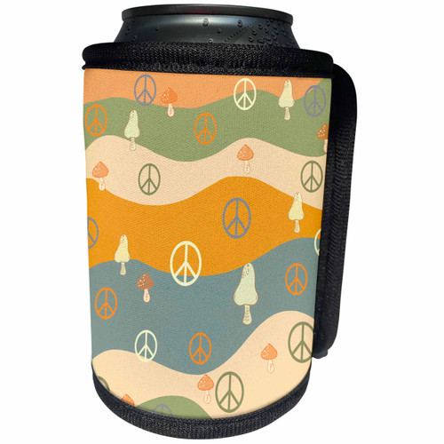 3dRose peace signs, orange, green, peach color, steely blue,... - Can Cooler Bottle Wrap (cc-376198-1) 3dRose peace signs, orange, green, peach color, steely blue,... - Can Cooler Bottle Wrap (cc-376198-1)