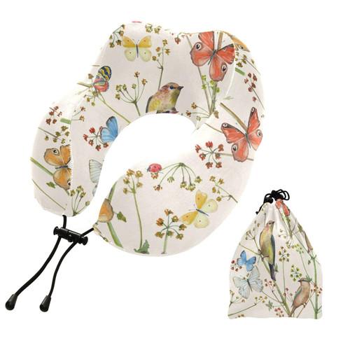 Sinestour Butterflies Birds Travel Neck Pillow Airplane Pillow Neck Head Support Soft Airplane Pillow with Storage Bag Airplane Neck Pillows Travel for Airplane Travel Sinestour Butterflies Birds Travel Neck Pillow Airplane Pillow Neck Head Support Soft Airplane Pillow with Storage Bag Airplane Neck Pillows Travel for Airplane Travel