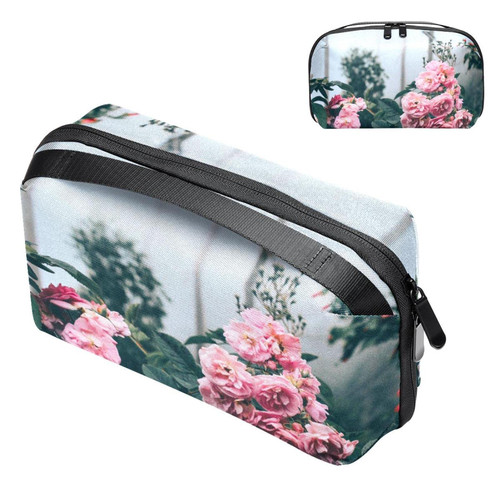 VBFOFBV Large Makeup Bag Zipper Pouch Waterproof Travel Cosmetic Organizer for Women and Girls, Spring Landscape Flower Pink Floral VBFOFBV Large Makeup Bag Zipper Pouch Waterproof Travel Cosmetic Organizer for Women and Girls, Spring Landscape Flower Pink Floral