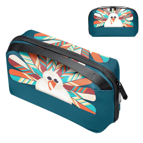 VBFOFBV Large Makeup Bag Zipper Pouch Waterproof Travel Cosmetic Organizer for Women and Girls, Thanksgiving Cartoon Turkey VBFOFBV Large Makeup Bag Zipper Pouch Waterproof Travel Cosmetic Organizer for Women and Girls, Thanksgiving Cartoon Turkey