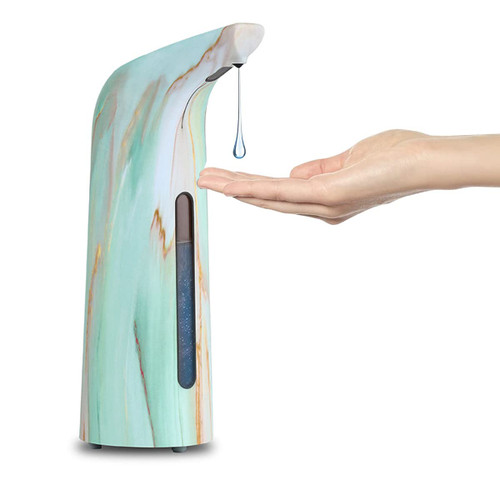 Automatic Soap Dispenser Touchless,400ml Touchless Liquid Soap Dispenser,Hands-Free Dish Soap Dispenser, IPX6 Waterproof Sensor, Auto Liquid Soap Dispenser for Bathroom Kitchen Hotel (Green)