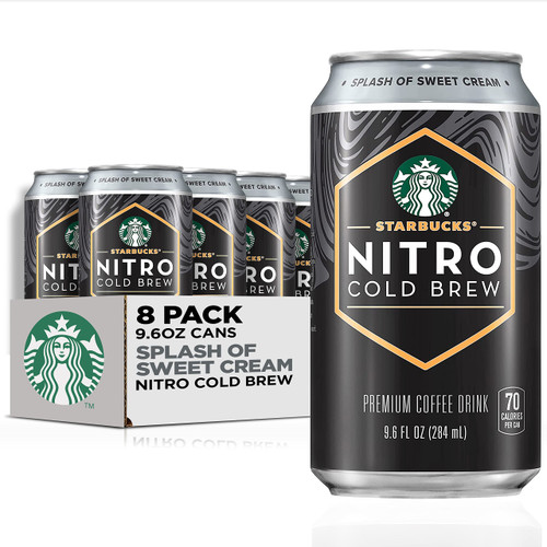 Starbucks - RTD Coffee Nitro Cold Brew, Splash of Sweet Cream, 9.6oz 8pk, Brown Starbucks - RTD Coffee Nitro Cold Brew, Splash of Sweet Cream, 9.6oz 8pk, Brown