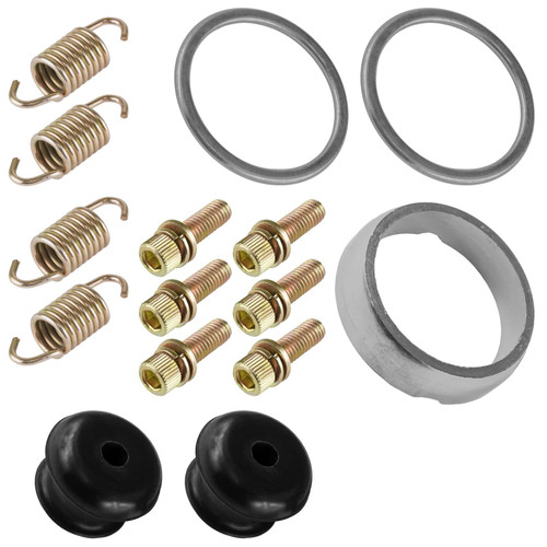 Caltric Exhaust Muffler Silencer Gasket Seal Spring Kit Compatible with Polaris RZR 4 XP 900 2012-2014
