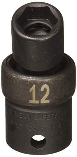 SK Hand Tool 33362 3/8-Inch Drive Swivel Impact Socket, 12mm