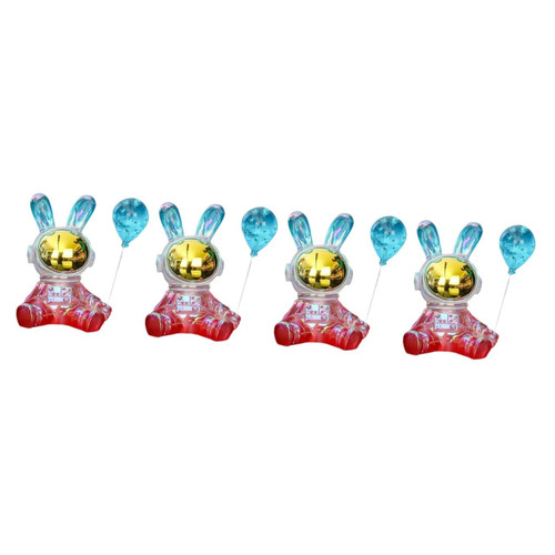 ARTIBETTER 4pcs Year of The Rabbit Space Rabbit Resin Bunny Statue Cute Animal Ornament Easter Bunny Decor Astronaut Miniature Garden Rabbit Figurine Natural Resin car Delicate Office