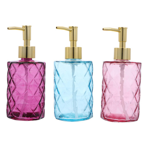 Alipis 3pcs Empty Bottle Liquid Hand soap foaming soap Dispenser Lip Liquid soap Foam soap Dispenser foaming Hand soap Purple Shampoo Stripe Glass Travel Dispensing Bottle