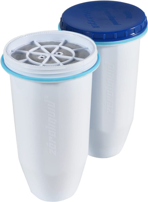 Zeroliquid ZR-017 Replacement Water Filter for Pitchers and Dispensers, 0 TDS Filtration System, Remove Lead, Heavy Metals, Chlorine, Fluoride PFOA/PFOS, Microplastics (2 Pack)