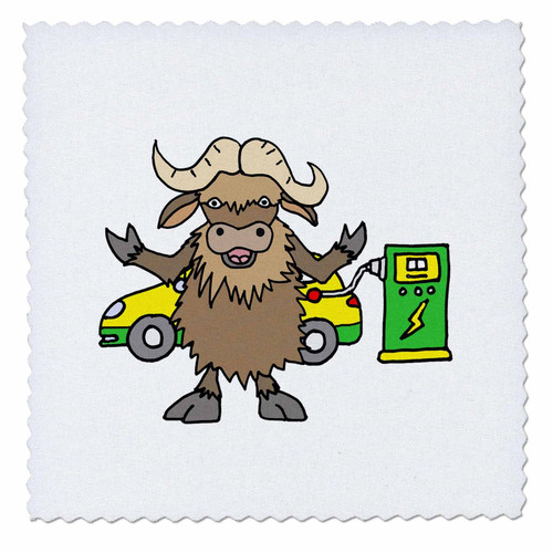 3dRose Funny Cute Musk Ox Charging EV Electric Vehicle Car Pun Cartoon - Quilt Squares (qs_352153_1) 3dRose Funny Cute Musk Ox Charging EV Electric Vehicle Car Pun Cartoon - Quilt Squares (qs_352153_1)