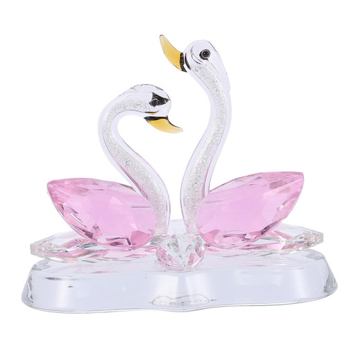 VOSAREA Swan Crystal Ornament Swan Wedding Paperweight Car Diffuser Crystal Swan Couple Car Decor Wedding Decor Swan Figurine Decor Crystal Decor Desktop Ornament Pearlescent Lovers Makeup VOSAREA Swan Crystal Ornament Swan Wedding Paperweight Car Diffuser Crystal Swan Couple Car Decor Wedding Decor Swan Figurine Decor Crystal Decor Desktop Ornament Pearlescent Lovers Makeup