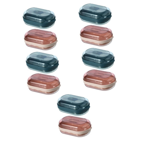 Zerodeko 10 Pcs Box Soap Dish with Lid Shampoo Bar Holder Bar Soap Container Containers with Lids Soap Dishes for Bar Soap Shower Soap Tray Travel Household Pp Small Soap Dish