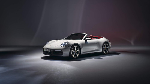 Iconic Arts Supercar- Porsche 911 922 Carrera Cabriolet Laminated 24x36 Poster