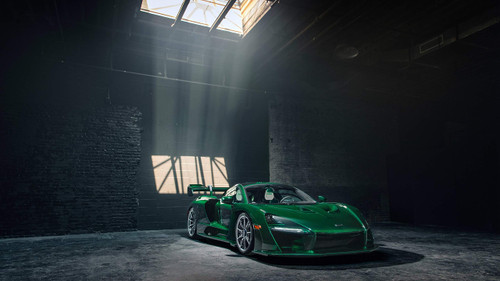 Iconic Arts Supercar- McLaren Senna GTR Green Carbon Laminated 24x36 Poster