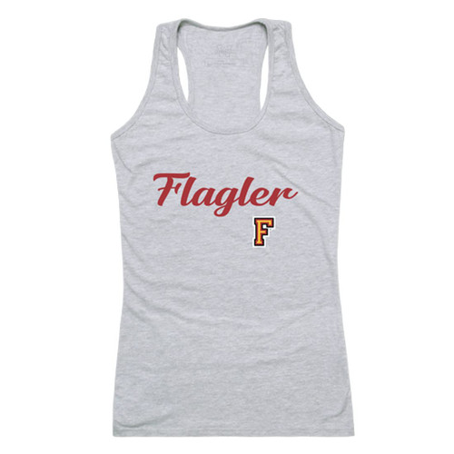 W Republic Flagler College Saints Women's Script Tank Top Tee T-Shirt - Heather Grey, Medium