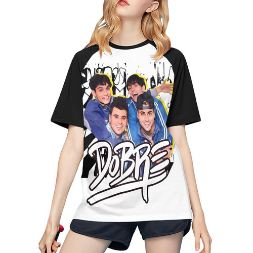 Dobre Music Brothers T Shirts Womans Short Sleeve Baseball Shirt Causal Cotton Comfort Crewneck Graphic 80s 90s Tee Tshirts for Women Youth Teen Girls Summer Tops Black