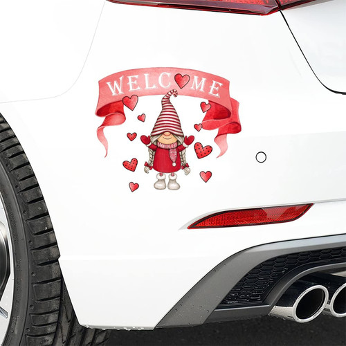 Vinyl Car Decal Welcome Valentine Red Love Heart Gnome Happy Valentine's Day 18in Waterproof Sticker Decal Cars Laptops Wall Doors Windows Decal Sticker Bumper Sticker Decoration. Vinyl Car Decal Welcome Valentine Red Love Heart Gnome Happy Valentine's Day 18in Waterproof Sticker Decal Cars Laptops Wall Doors Windows Decal Sticker Bumper Sticker Decoration.