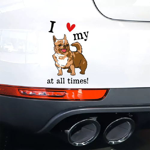 Vinyl Car Decal I Love My Dogs at All Times 18in Waterproof Sticker Decal Cars Laptops Wall Doors Windows Decal Sticker Bumper Sticker Decoration.