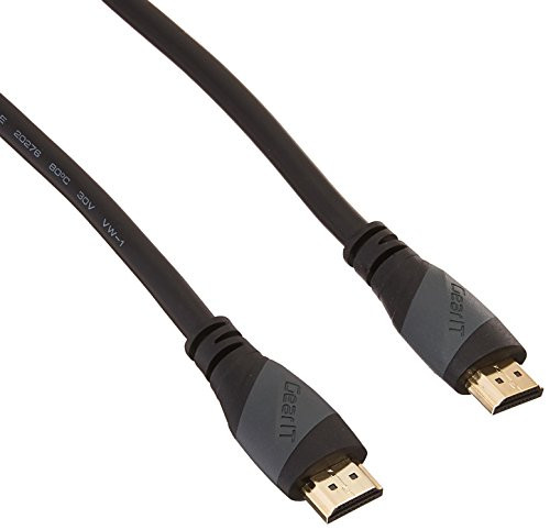 15 Ft HDMI Cable, GearIT 3-Pack Pro Series HDMI Cable 15 Feet High Speed Ethernet 4K Resolution 3D Video and ARC Audio Return Channel HDMI Cable, Black