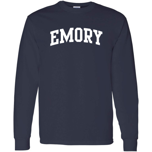 AL03 - Emory Eagles Arch Logo Long Sleeve - Large - Navy