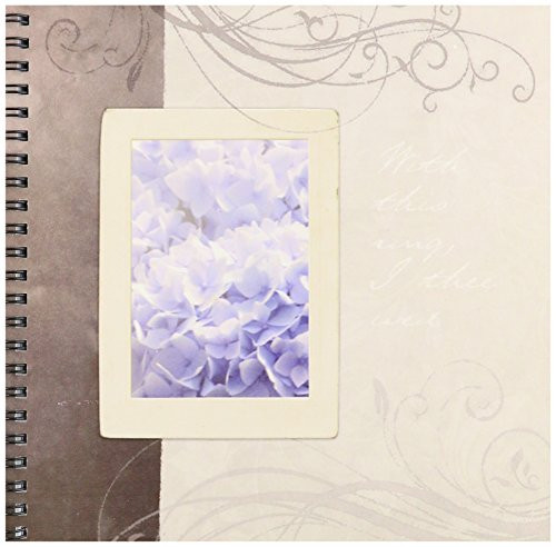 3dRose db_57827_1 Blue Hydrangea with This Ring Wedding Floral Romantic Flowers Drawing Book, 8 by 8-Inch
