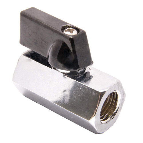 Durachoice 1/4' Mini Brass Ball Valve - Chrome Plated Female x Female NPT
