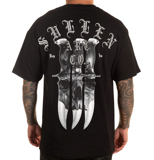 Sullen Men's 3 Blades Standard Short Sleeve T Shirt Black 3X-large