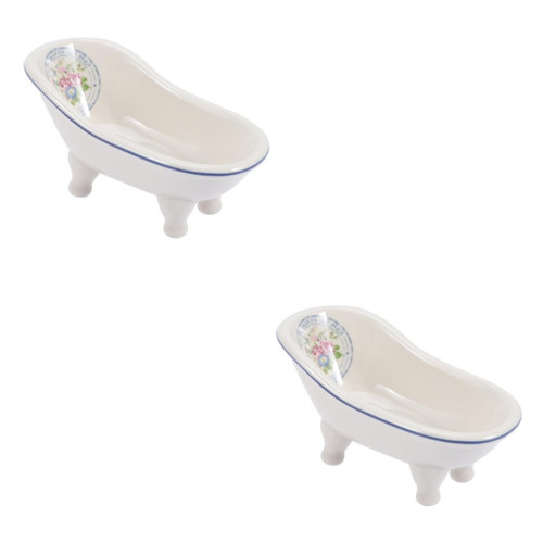 Didiseaon 2pcs soap Dish Holder Ceramic soap Holder Ceramic soap Dish Decorative Tray Bathroom tub Tray for Bathtub soap Holder for Shower Wall bar soap Holder Bath soap Miniature Ceramics
