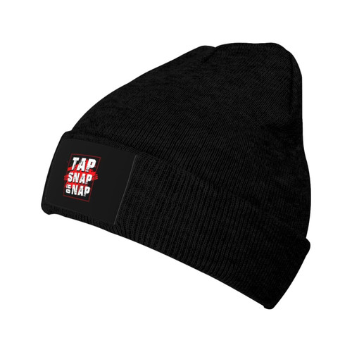 Tap Snap Or Nap Brazilian Jiu Jitsu Beanie Hat Unisex-Adult Comfy Skull Cap Casual Skiing Hat Warm Knit Hat for Men/Women Black