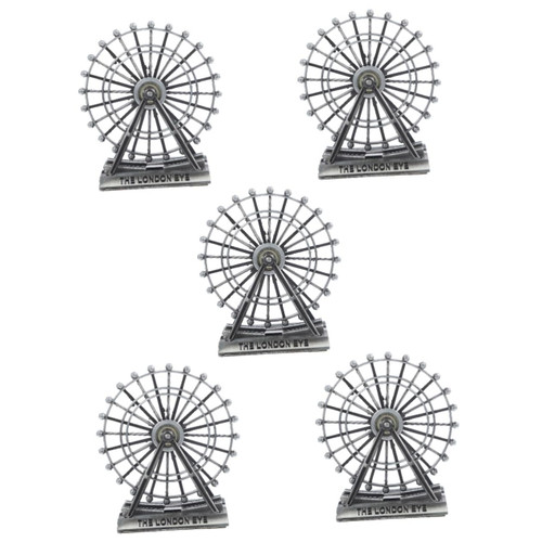 IMIKEYA 5pcs Ferris Wheel Model Metal Ferris Wheel Ferris Wheel Sculptures Ferris Wheel Ornament Creative Wedding Gift Bookshelf Figurine Retro Bookshelf Table Decor Iron Thing Office Desk