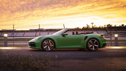 Iconic Arts Laminated 42x24 Poster: Porsche 911 Turbo cabriolet 2020 3 4k hd Cars HD