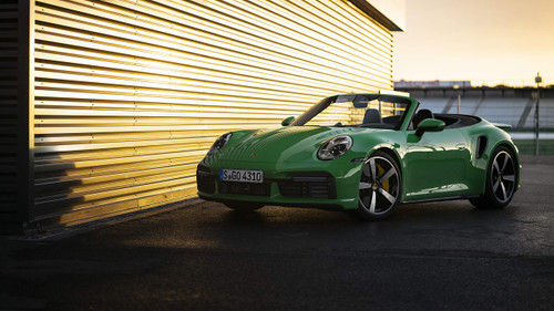 Iconic Arts Laminated 42x24 Poster: Porsche 911 Turbo cabriolet 2020 4k 5k hd Cars HD