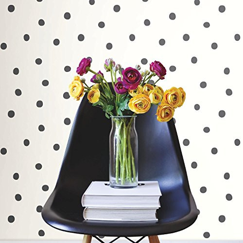 RoomMates Black Dots Peel and Stick Wallpaper