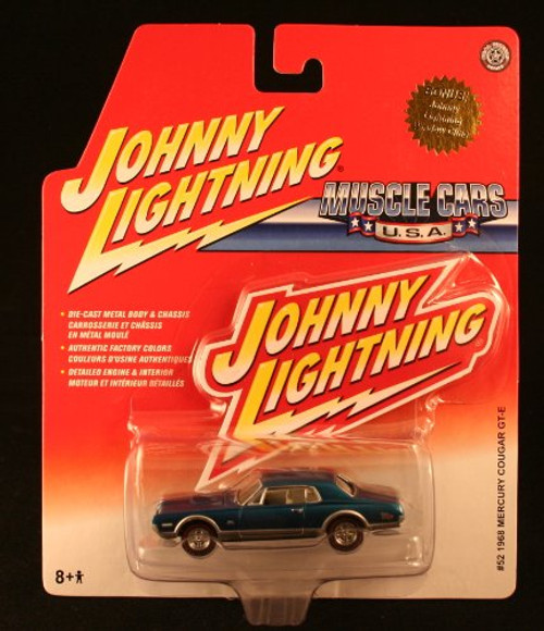 1968 MERCURY COUGAR GT-E * MUSCLE CARS U.S.A. * 2005 Johnny Lightning 1/64 Scale Die-Cast Vehicle & Collector Trading Card