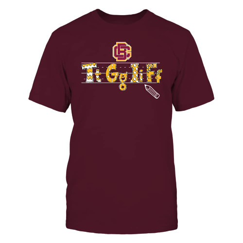 FanPrint Bethune-Cookman Wildcats - TGIF - Hand Drawn - College Team Logo - Graphic T-Shirt Maroon