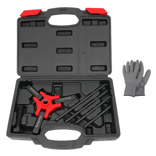 ReluxGo Harmonic Balancer Pulley Puller Set Adjustable 3-Jaw Puller Tool for Removing Harmonic Damper and Balancers Compatible with Chevy GM Chrysler Cadillac Ford ect