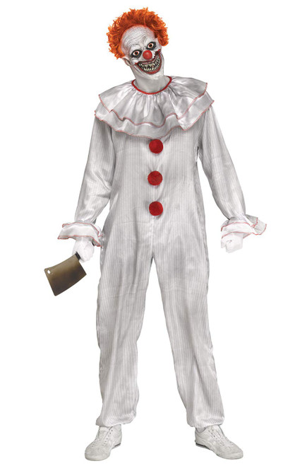 Fun World Adult Carnevil Clown Pennywise It Costume White Fun World Adult Carnevil Clown Pennywise It Costume White