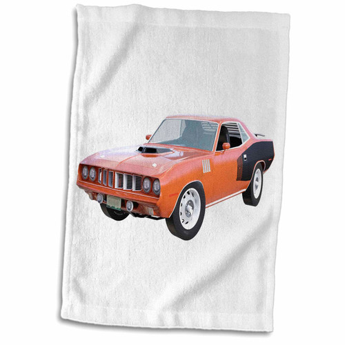 3dRose Boehm Graphics Car - 1971 Muscle Car Orange - Towels (twl-274615-1)
