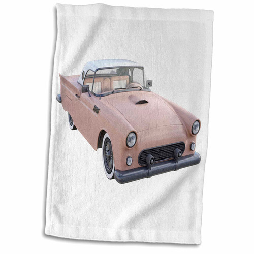 3dRose Boehm Graphics Car - Coral Classic Sports Car - Towels (twl-234177-1)
