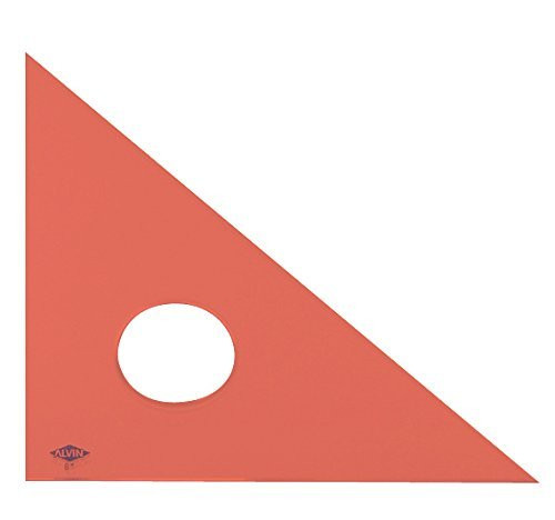 Alvin 131F-14 14 inch Fluorescent Professional Acrylic Triangle 45/90