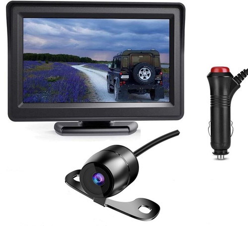 Back up Camera for Car 4.3 Inch Monitor Backup Camera for Truck Vehicle Reverse Camera Rear View IP69 Waterproof Plug-Play Reversing Camera System