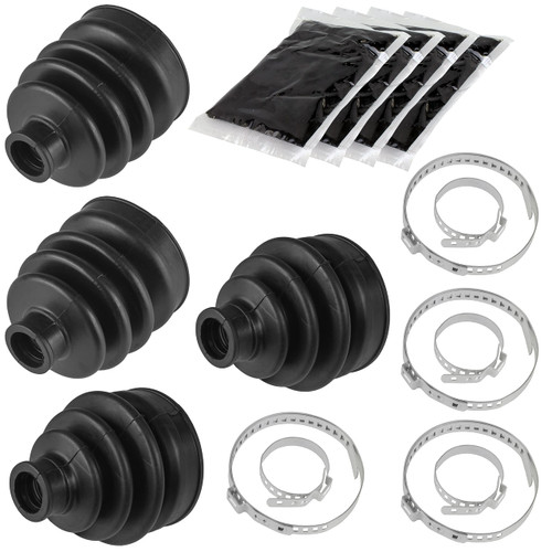 Caltric 2 Front Axle Inner Outer CV Boot Kit for Compatible with Kawasaki Bayou 400 KLF400B 4X4 1993 1994 1995