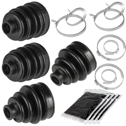 Caltric 2 Front Axle Inner and Outer CV Boot Kit Compatible with Kawasaki Prairie 400 KVF400 4X4 1997-2002